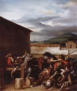 Theodore Gericault The Cattle market painting